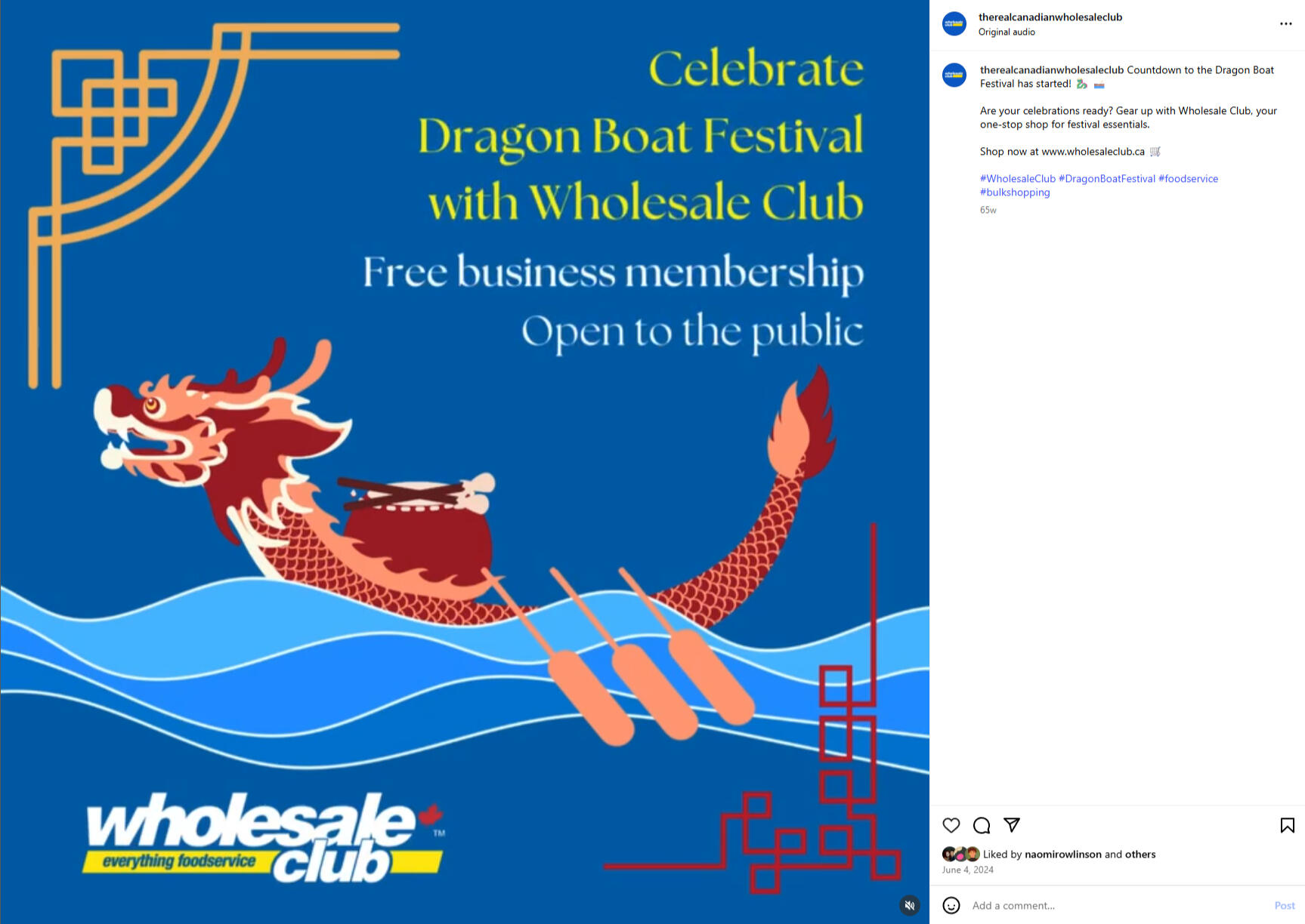 Dragon Boat Festival, Wholesale Club